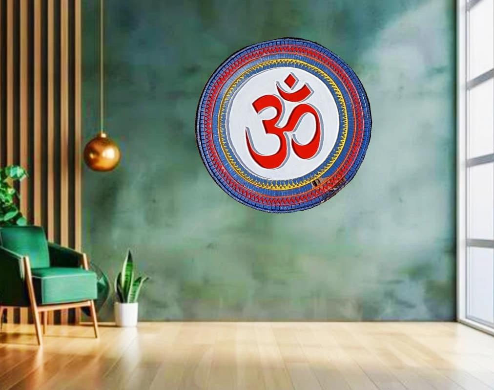 "OM" Lippan Art wall hanging