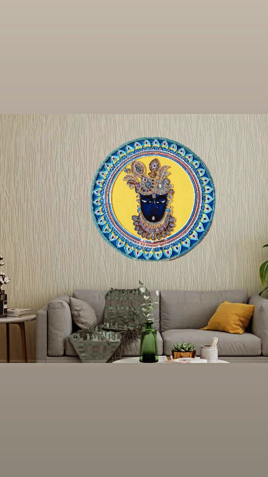 Shreenath ji Lippan art wall hanging