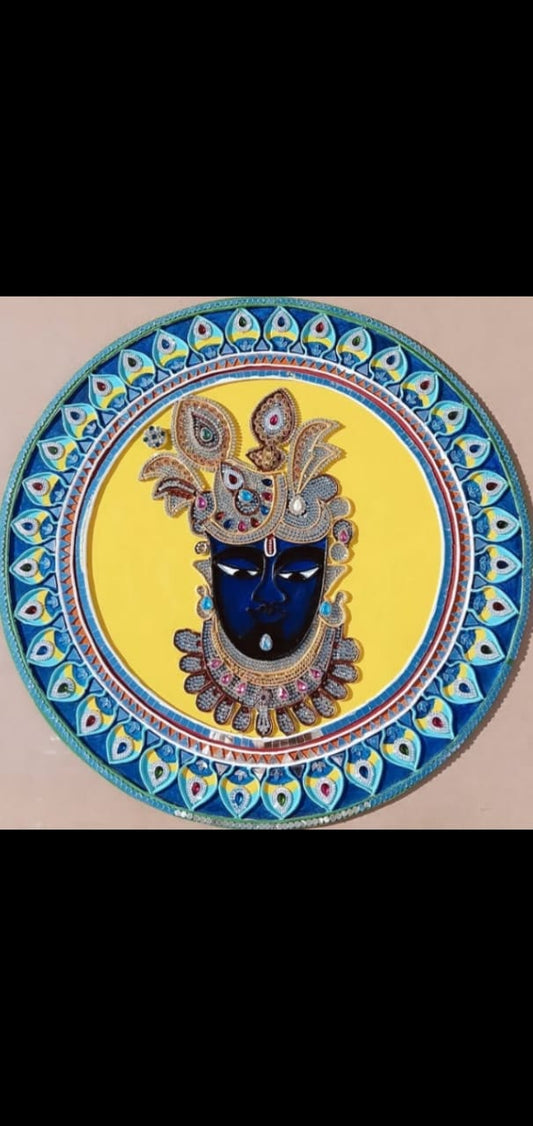 Shreenath ji Lippan art wall hanging