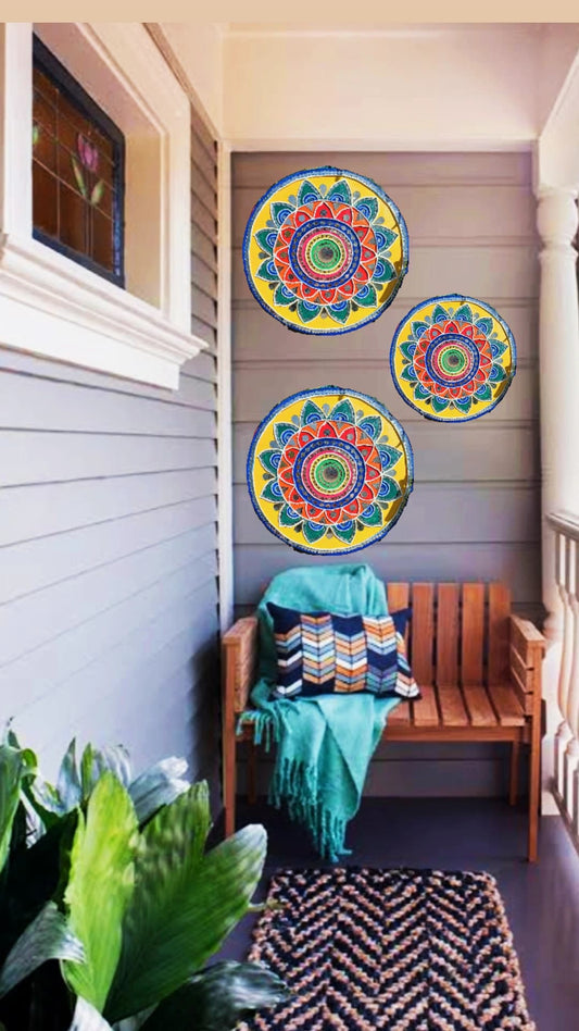 Balcony wall decorative wall hangers (set of 3)